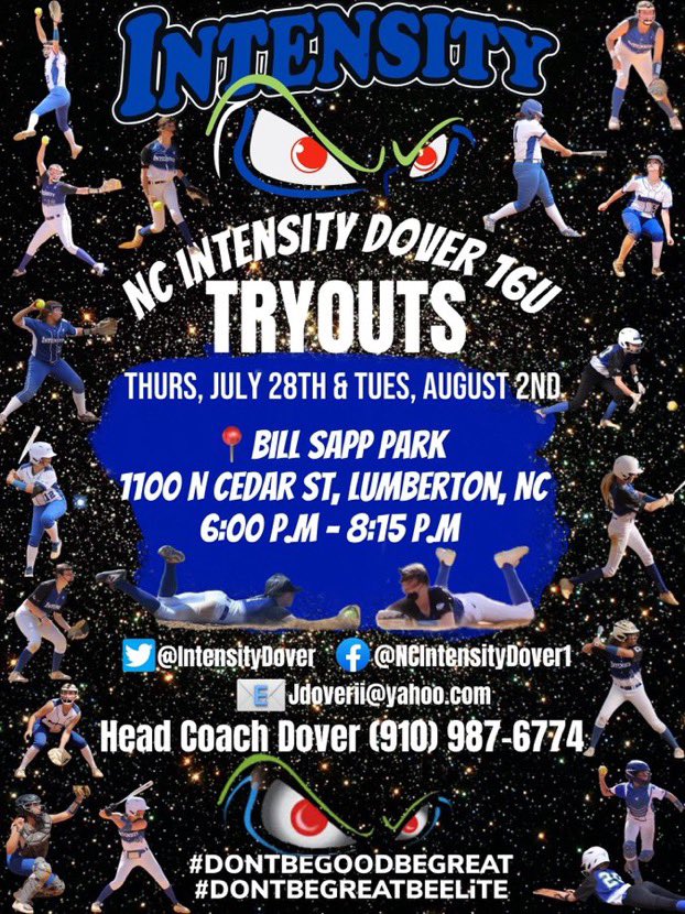 IzzyBruno_11's tweet photo. NC Intensity (Dover) will be holding tryouts for our first year 16U team. https://t.co/EH3wxK0SUS