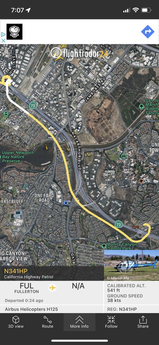 apd189ps's tweet photo. @PursuitsLa @CBSLA Look at all the media helicopters 🚁 try to catch up with CHP helicopter. https://t.co/akBWnUrha8