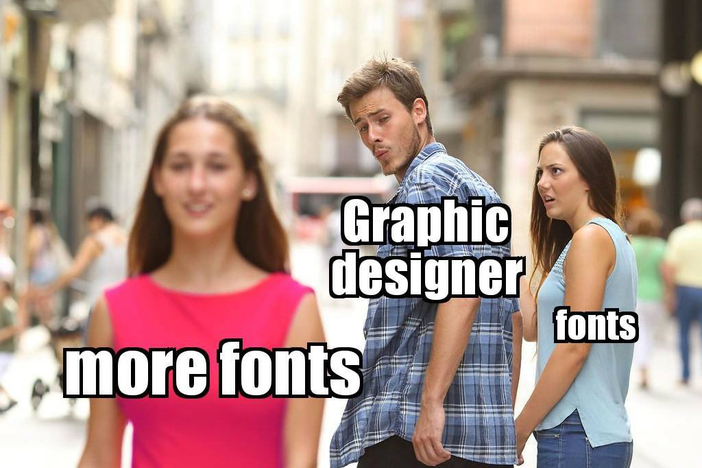 artbypixie's tweet photo. Very accurate! #graphicdesigners #graphicdesign #designer #memes #designermemes #font https://t.co/1deDPq9RyL