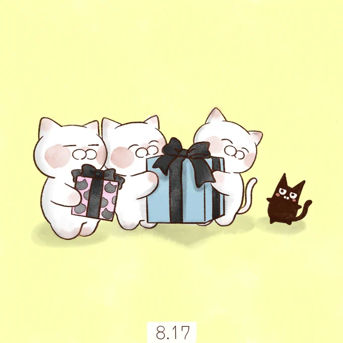 8月17日【#黒ネコ感謝の日】黒猫は他の色の猫に比べて保護施設から引き取られにくい傾向にある為、黒猫の素晴らしさを知ってもらうために制定されました。Black Cat Appreciation Day.クロちゃんに感謝 