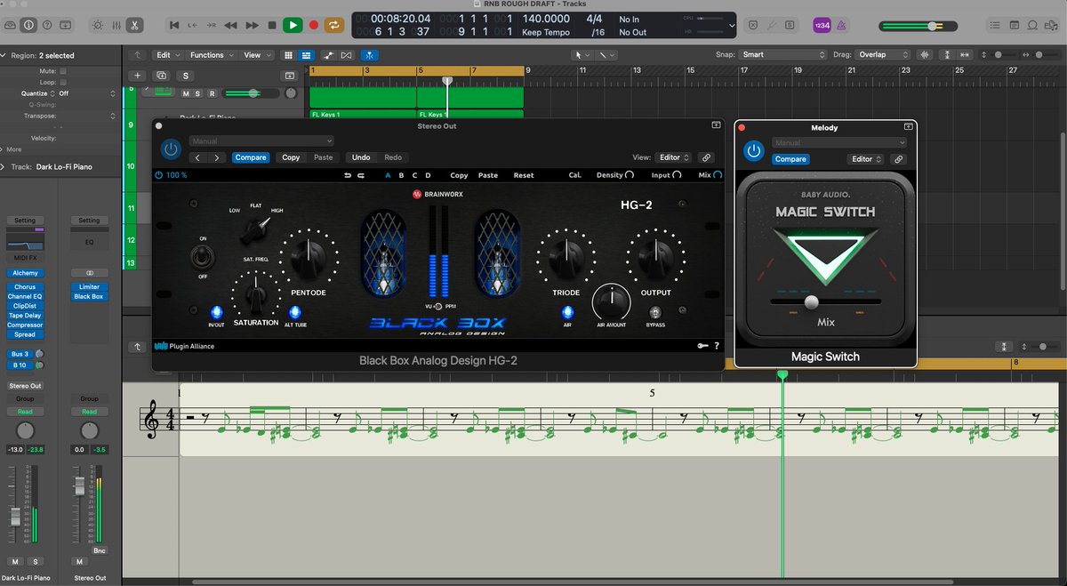 IAMDJECKO's tweet photo. Finally got my 3-note melody going... #logicpro #audioproduction #audioengineer #studiotime @BabyAudio #pianonotes https://t.co/coUvZnWtqU