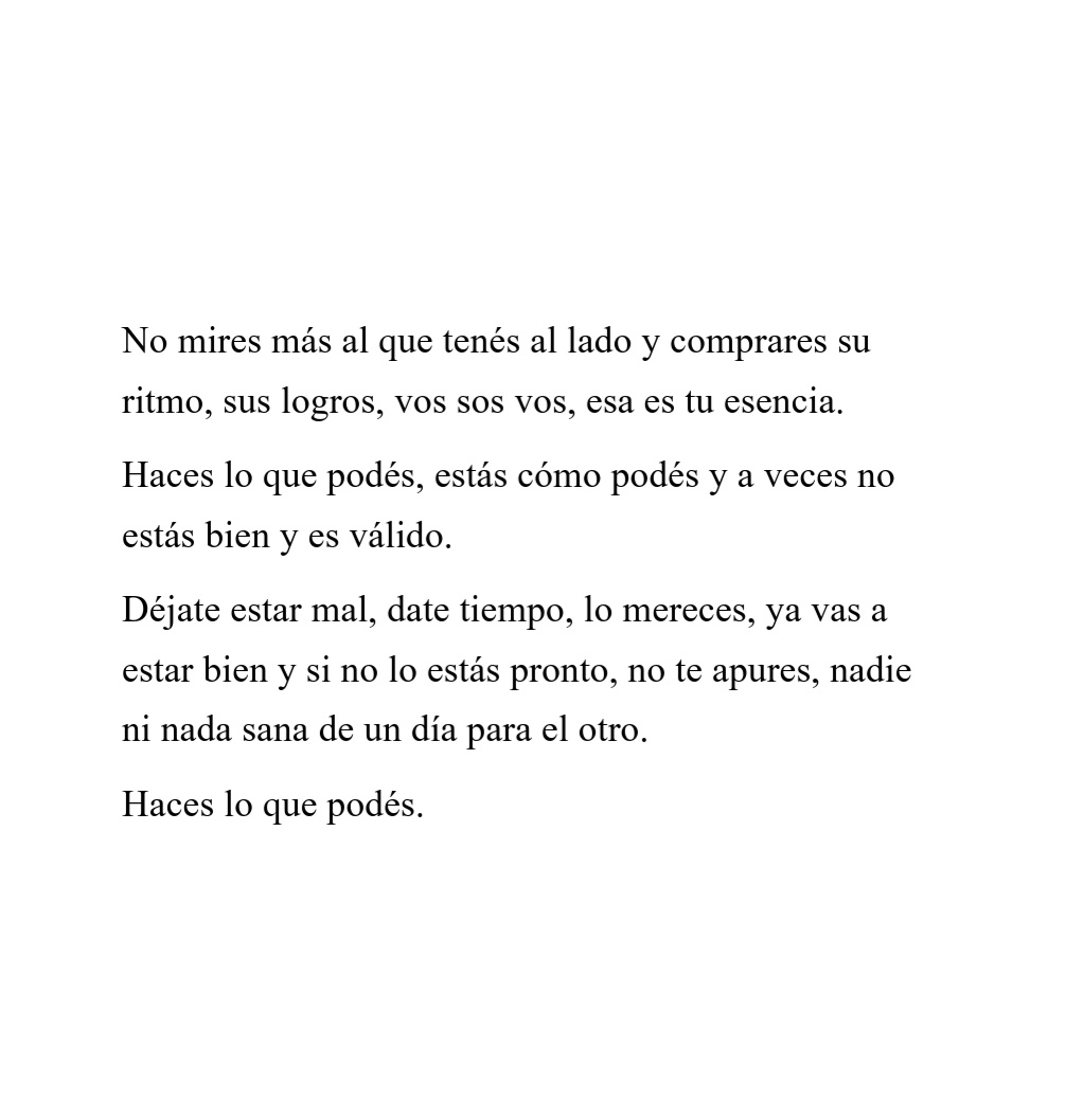 "Haces lo que podés" ✨❤️❤️
