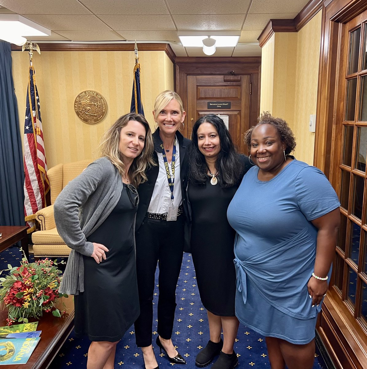 TheJenCrossley's tweet photo. Thank you @MayorHamilton for sponsoring a ride to the statehouse yesterday. I had the opportunity to testify in favor of a woman’s right to choose &amp; in opposition of SB1. @SenatorYoder is a champion for reproductive justice &amp; we will continue fighting for choice in #Indiana https://t.co/Sz4n83RAGh