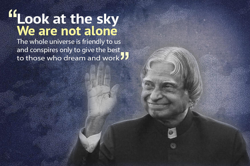 news18dotcom's tweet photo. "You have to dream before your dream can come true": Dr #APJAbdulKalam 

Popularly remembered as #MissileMan, Former President Dr Kalam's demise in 2015 left the nation in shock. Here's a look at some of his inspiring quotes 👇
https://t.co/vx2WBBXP4S https://t.co/LITt6KQxId