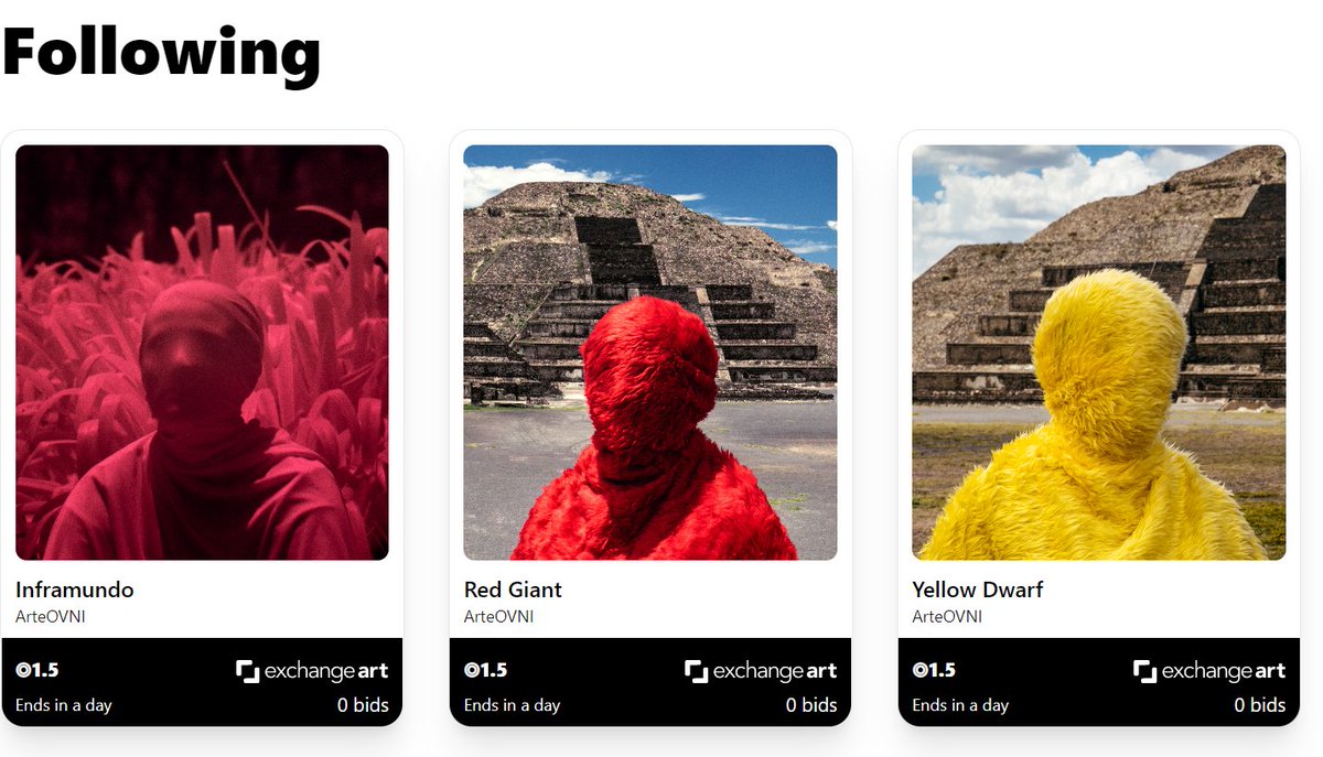 Our last three 100% ArteOVNI made Lucid Screens are live in auction now on <a href="/exchgART/">Exchange Art</a> and looking cute on <a href="/collector_sh/">Collector</a>! ❤️‍🔥 Coming so close to the finale, 88-90!! 🤧✨