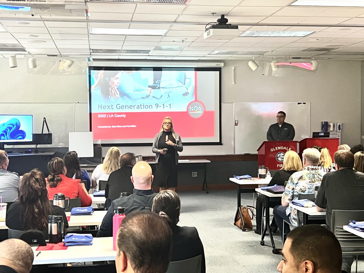 NGA911co's tweet photo. A HUGE thank you to #VerdugoFire and #CalOES for hosting today’s #NG911 Cloud-CPE demonstration for LA county PSAPs. Such a pleasure to share NGA’s approved CalOES lab tested call handling solution! Thank you everyone who attended. https://t.co/ODkne4IQmx