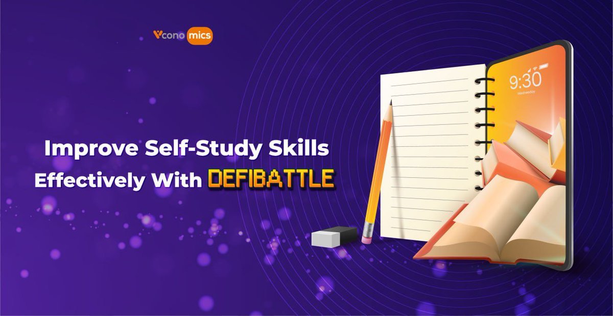 Vconomicsio's tweet photo. 📚 03 EFFECTIVE SELF-STUDYING TIPS
1️⃣ Daily Practice
2️⃣ Diversed material
3️⃣ Patience
🎮 Small note: #Vconomics Gamefi Play-to-Learn #Defibattle can help you with all 3 tips above. Play now to train your memorizing skills and get 150 MICS reward from Vconomics! https://t.co/2wewVV0Qzr