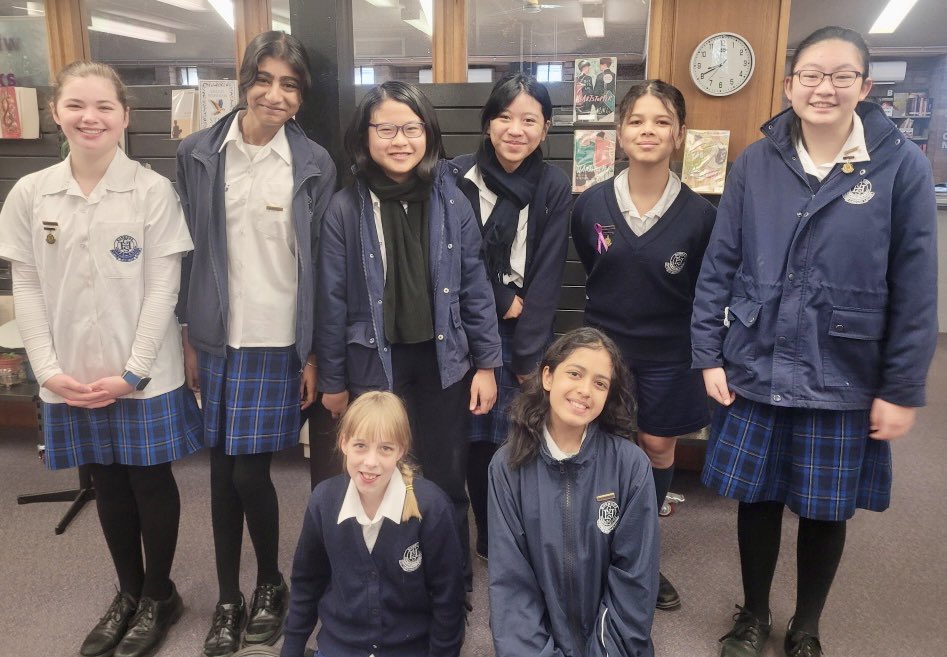 MiaKumar8152's tweet photo. Congratulations to newly appointed library monitors @burwoodghs We are delighted that you help before school with shelving returns, spine labelling and troubleshooting students’ printing issues. https://t.co/PArS51CSXZ