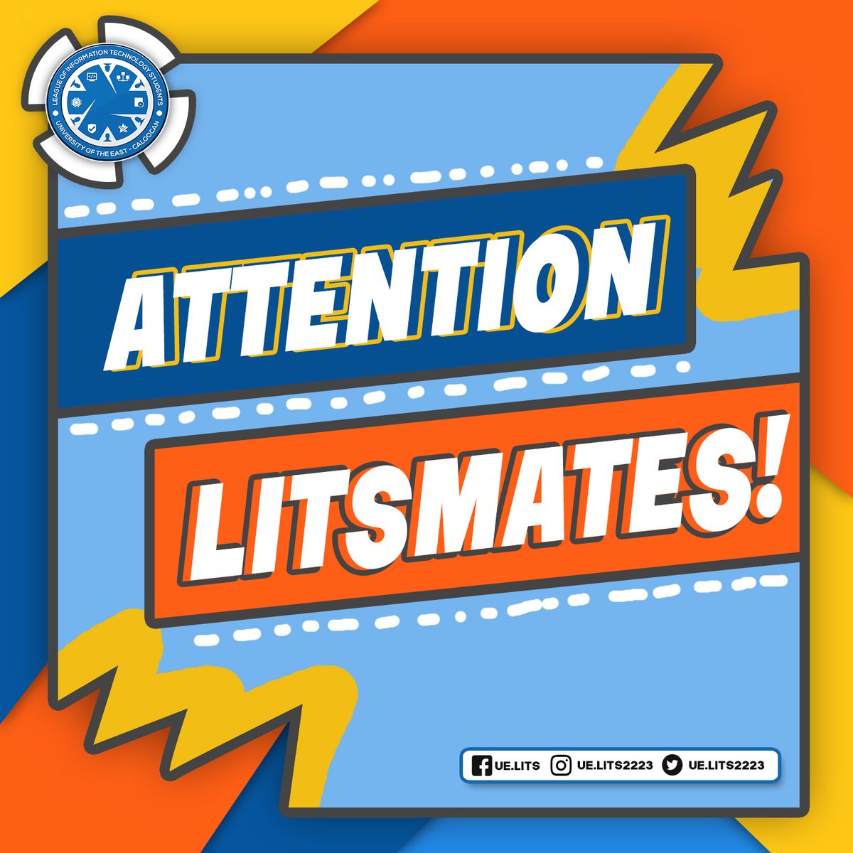LITS_UEC's tweet photo. ATTENTION, LITSMATES!
(1) The College of Engineering of University of the East - Caloocan has organized a zoom meeting for enrollees who have concerns and questions regarding this year's ongoing enrollment. https://t.co/zmOwWQVyYI