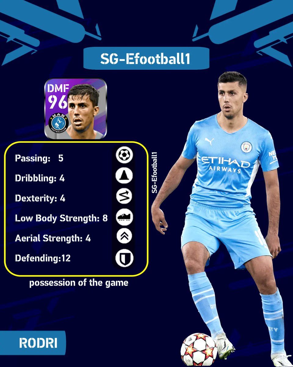 SG_Efootball1's tweet photo. تطوير رودري 🥵🔥
#efootball2022mobile #eFootballFriendMatch https://t.co/8ncybw7uET