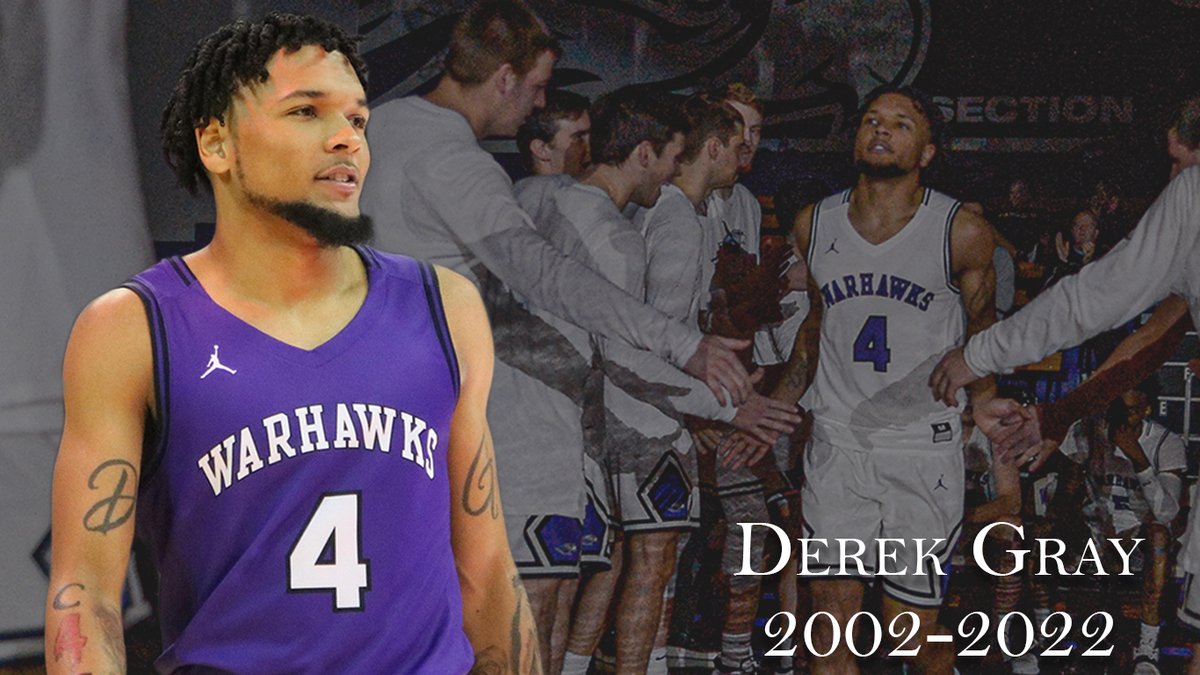 UWWAthletics's tweet image. Warhawk Nation mourns the loss of Derek Gray, a student-athlete on the Warhawk men's basketball team, who passed away unexpectedly on July 24th, 2022, playing the game he loved.