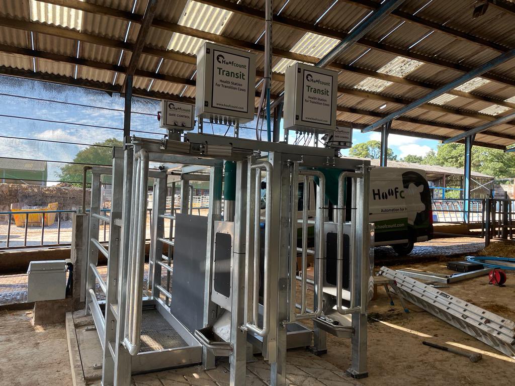 hoofcount's tweet photo. #hoofcount double transit install almost complete on this farm this week. Perfect health station for dry cows. Footbath,weigh, feed. #healthyfeet #effective #drycows #teamdairy looking forward to seeing the positive impact. https://t.co/SDoOnvitje