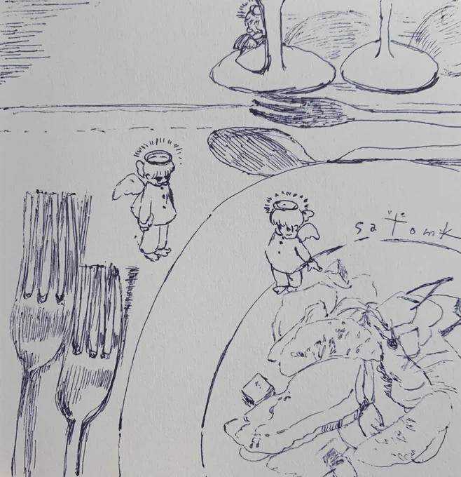 「 ぼくの思考 」

#ドローイング
#わたしのなかのてんし 