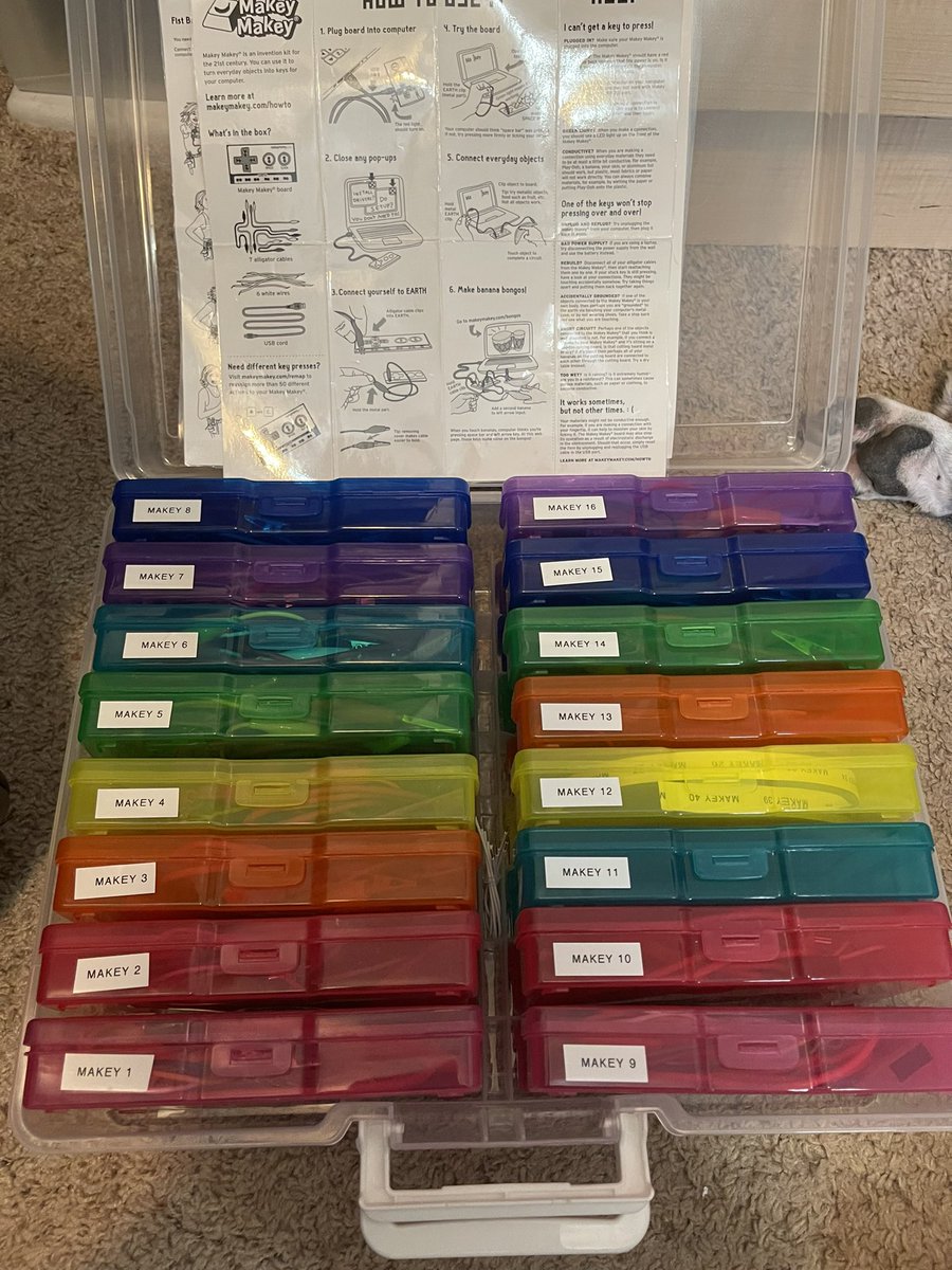 storczon's tweet photo. I’m busy setting up our Makey Makey kits for easier distribution for the kids and sanity for me! @InfyFoundation @makeymakey https://t.co/NKhQxSK5QV