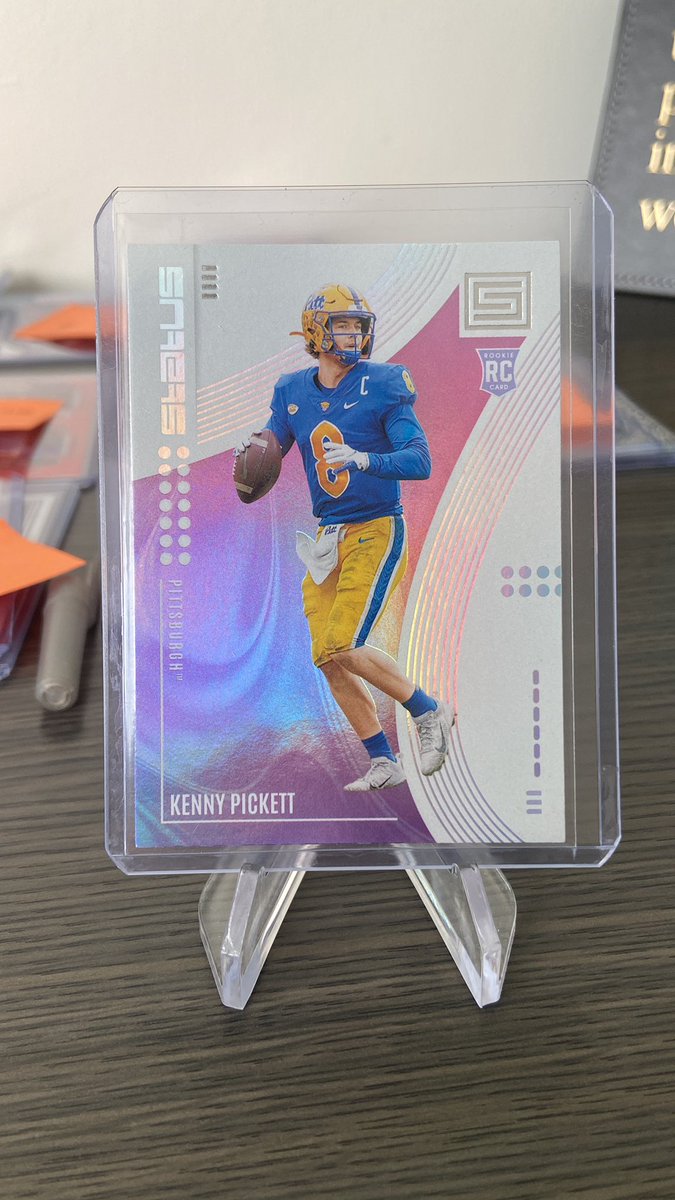 KennysCardz's tweet photo. Won this in a giveaway from my guys over at dog pound breaks! (I’ll tag em underneath I just don’t wanna blow up their notifications!)

Kenny Pickett Rookie!

I’m also giving it away! 

Super simple rules!

Just Retweet and follow! 

Winner will be picked 7-29! https://t.co/ASyoM9FrbO