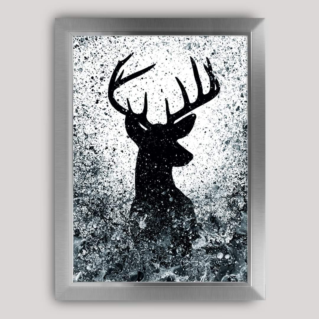 angie_R's tweet photo. My most recent stag image comes in teal, silver and gold, framed or unframed. 

All of my images on Facebook/Instagram/website can be purchased, just get in touch to order x

#stag #silhouette #deer #digitalart #splash #splashphoto #photoshop  #surreal #art #artist #digitalartist https://t.co/BANKQDX5BK