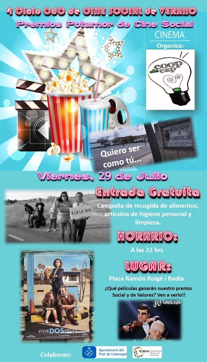 CoopdeCap's tweet image. Ya falta menos... este viernes, no te pierdas nuestros PREMIOS POTAMOR al cine social y de valores!!! Por fin podemos entregar los Potamor a los cortometrajes seleccionados en la pandemia!!! Emoción no, lo siguienteeeeeee!!!! ;-) 
#PremiosPotamor