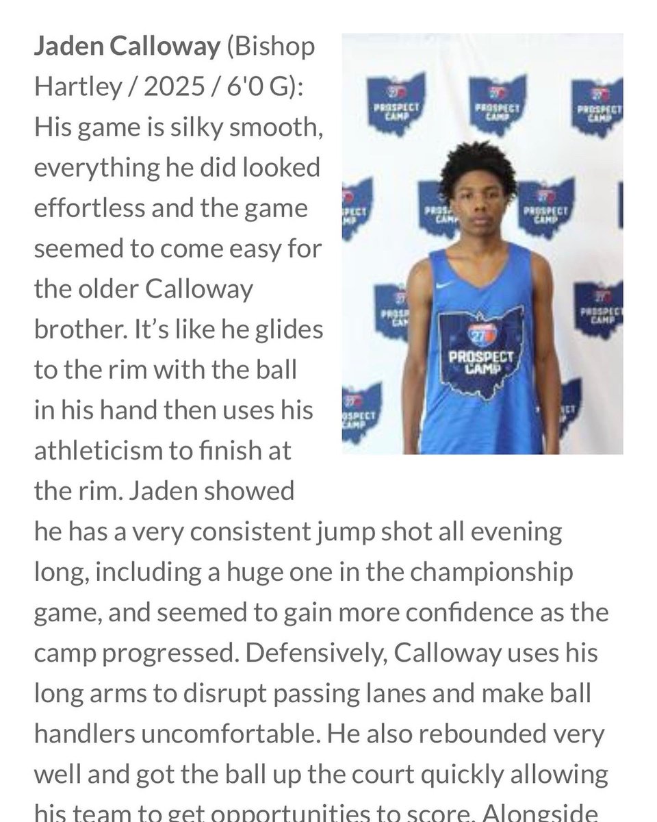 Top 20 players in <a href="/270Hoops/">270 Hoops 🏀</a> Ohio Prospect Camp session 2 <a href="/MicahYoung01/">Micah Young</a> <a href="/Jaden_Calloway_/">Jaden</a> <a href="/TaiPerkins0/">Tai Perkins</a>  …. Big Sophomore year on the way for these basketball players 💪🏾💪🏾