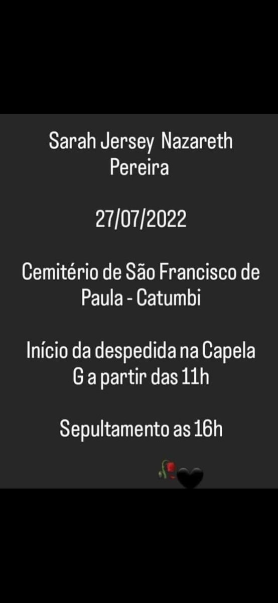 NvnhaDcentro's tweet photo. Quem for ir se despedir da minha irma por favor roupas claras ou coloridas ! Compartilhem https://t.co/fclLUogxYw