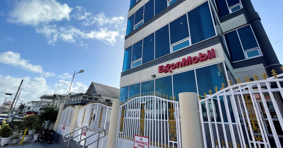 Reuters's tweet photo. Exxon accelerates production in Guyana, makes two new discoveries https://t.co/uCLgQcWP6F https://t.co/uuJVoy0j2x