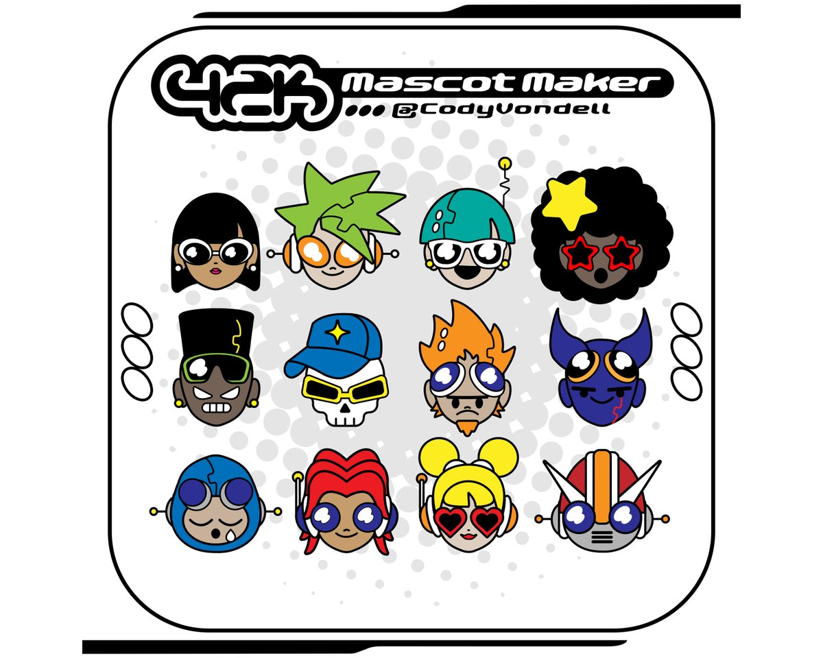 My Y2K Mascot Maker vector kit is now available on Etsy! I can't wait to see what you all create with this ‍💫please RT to help spread the word!

etsy.com/listing/127508…