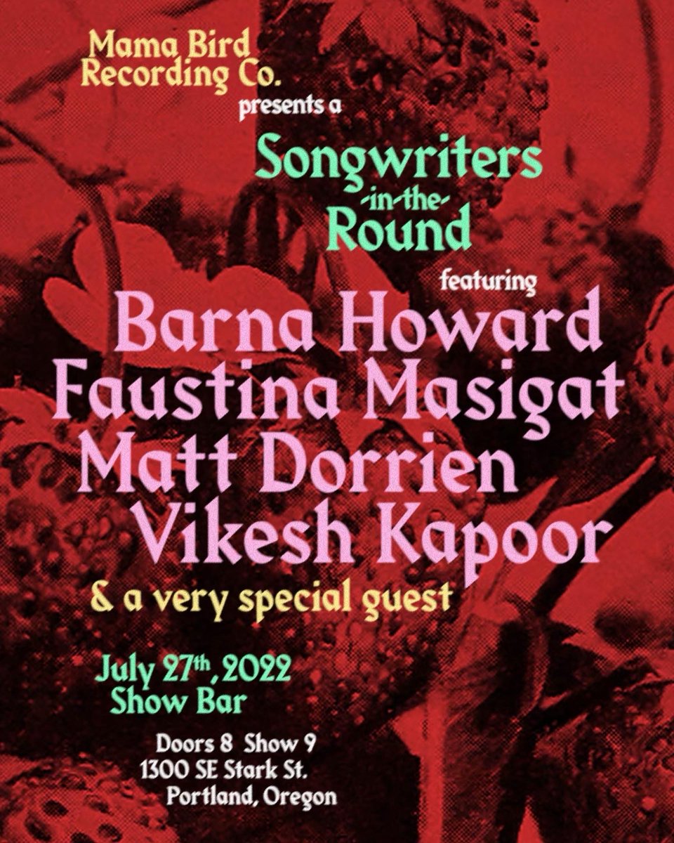 Portland, Oregon 🤍 concerts &amp; community gathering are back. can you believe it?

join me tomorrow evening for a songwriters-in-the-round show with some of my favorite singers at Show Bar.

Tickets: mamabird.lnk.to/round072722

#portlandconcerts <a href="/MississippiStud/">Mississippi Studios</a> <a href="/RevHallpdx/">Revolution Hall</a>