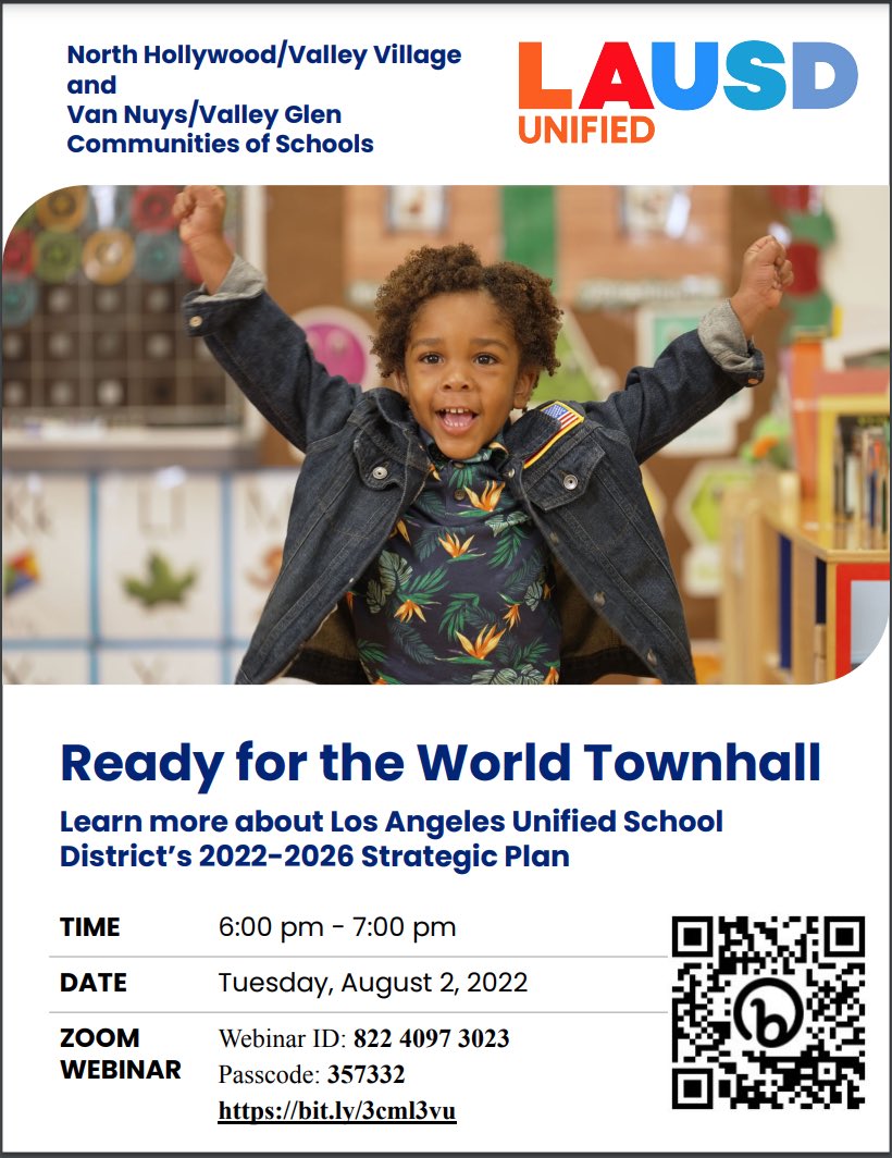 NOHOValleyViCOS's tweet photo. LAUSD updates.  Join us! https://t.co/71Tv9hoMRo