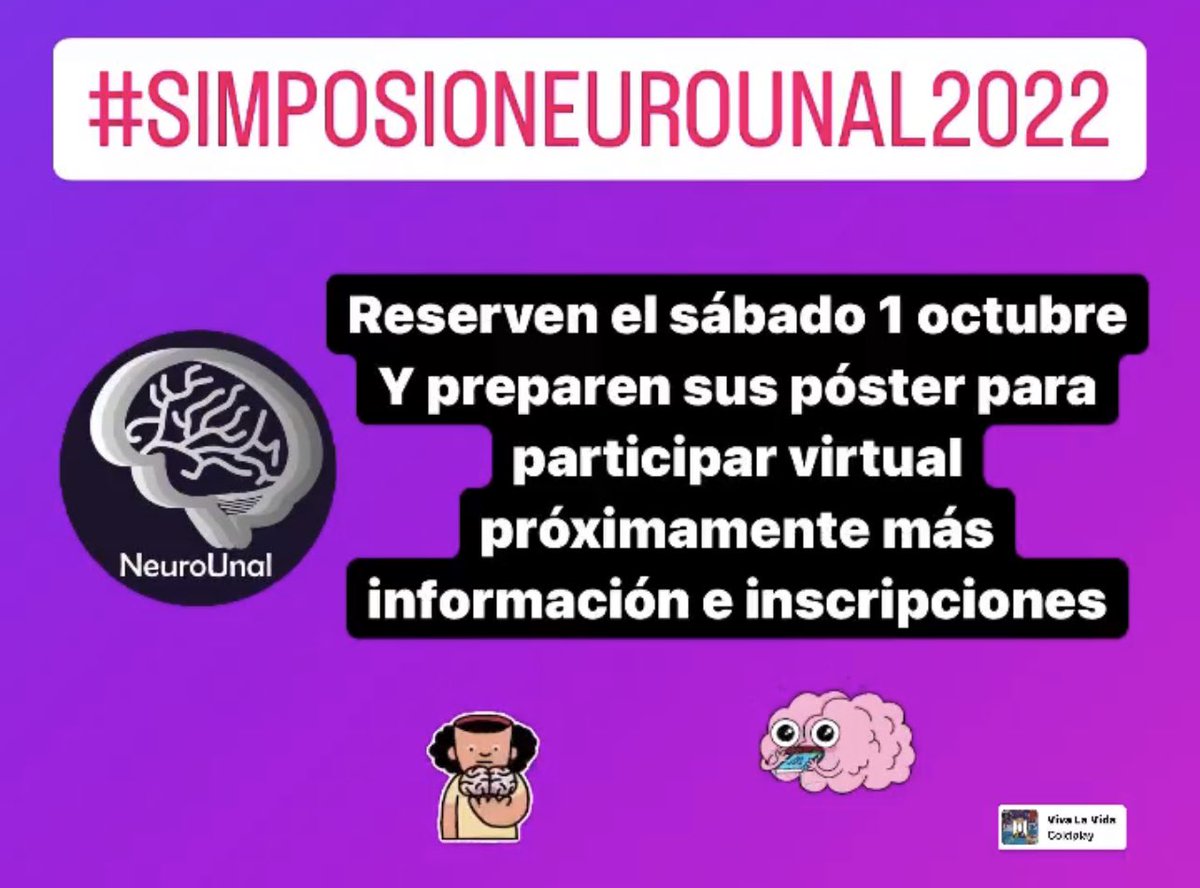 neurounal's tweet photo. Queremos darles una primicia a ustedes nuestros seguidores, prepárense para el #SimposioNeurounal2022 próximamente publicaremos programa - enlace de inscripciones y vayan alistando sus póster. 

@HospitalUNColom @ACNeurologia @ColneColombia @ANIRNACIONAL https://t.co/p1W0Aj8beb