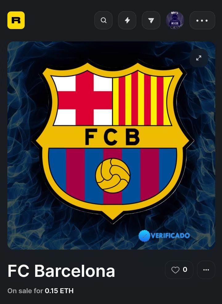Motivation FC Barcelona
#NFTCommunity
#NFTs
#futbol
#club
#Barcelona

rarible.com/token/0xc91544…