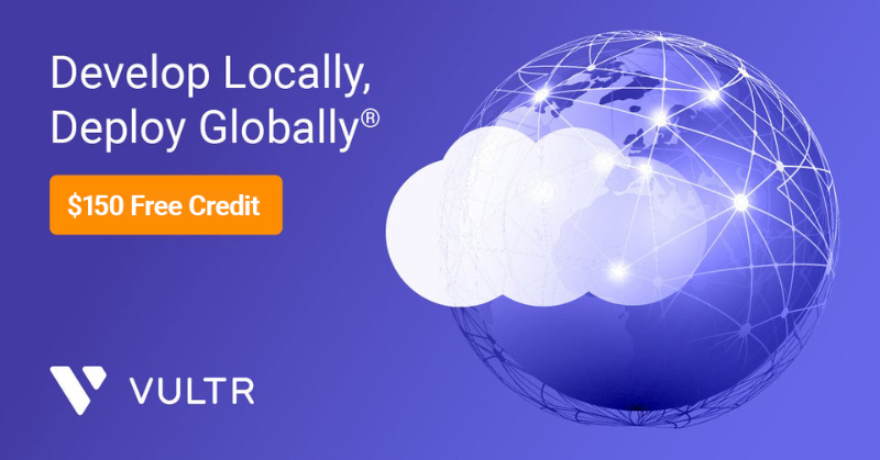Vultr's tweet photo. Stop wasting time and resources on toil. Deploy your first instance on Vultr today! Featuring managed Kubernetes and a developer-friendly API, Vultr makes scaling and deploying a breeze across more than 20 cloud locations. Try it for free with $150 in infrastructure credit.