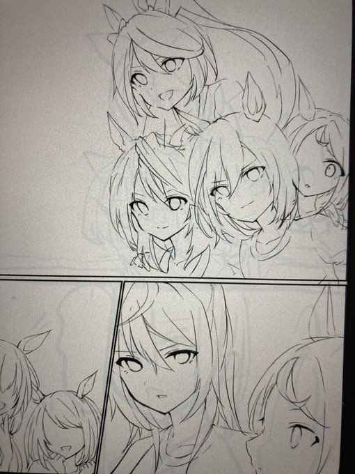 今日ぱかライブだから5億年振りにお絵描きしてる 