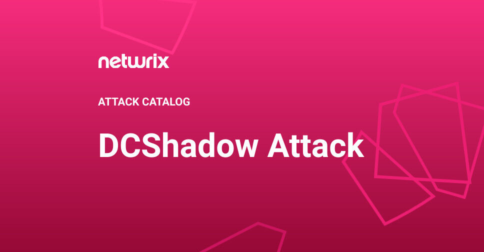 Netwrix's tweet photo. #DCShadow attack enables intruders to make changes to #ActiveDirectory while avoiding common detection techniques. Learn about key steps of the attack and how to thwart it with our Attack Catalog >> https://t.co/ms3IjWXAPq
#cybercrime #CyberAttack https://t.co/UaG5iZrtJq