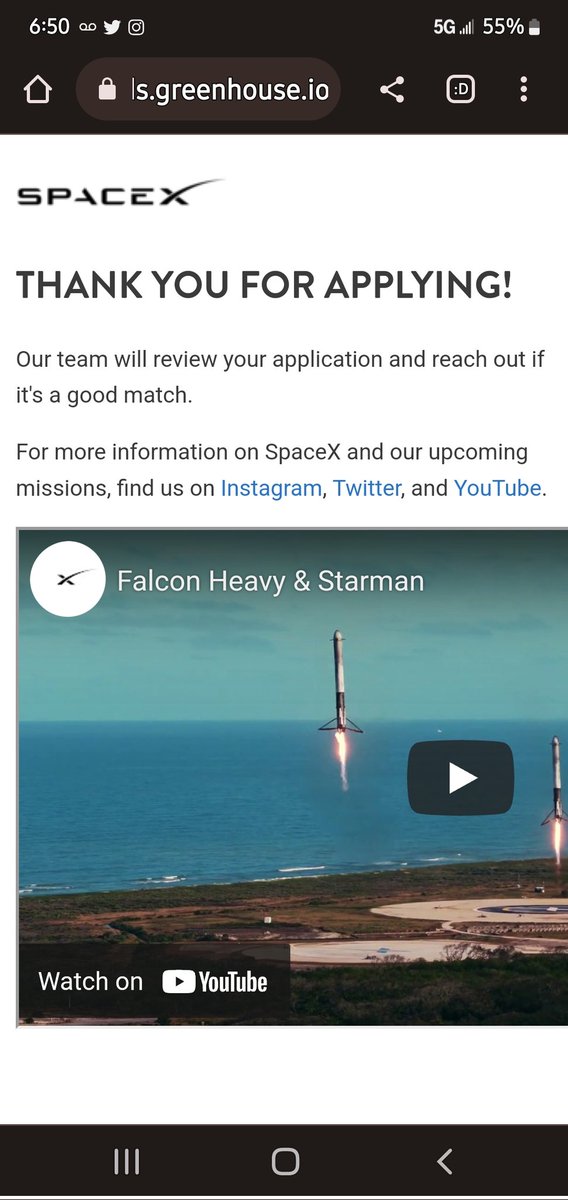 Hi Twitter Family!!
I just applied for a position at <a href="/SpaceX/">SpaceX</a> in #CapeCanaveral #Florida!! 
Show some love!! 
Thanks!! 
Best Space Girl Heidi Jungovich #MoonHour