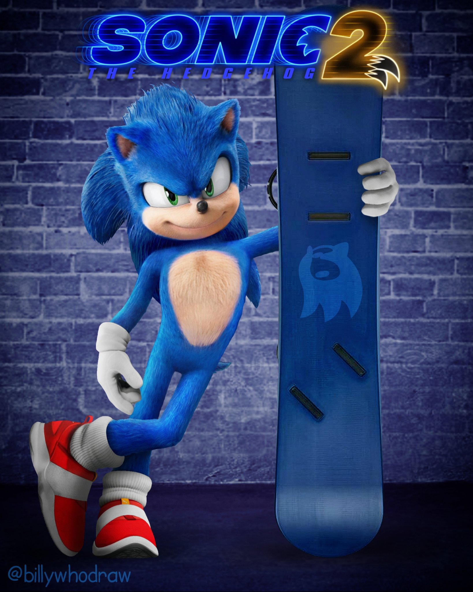 sonic movie 2 fan poster by q2027 -- Fur Affinity [dot] net