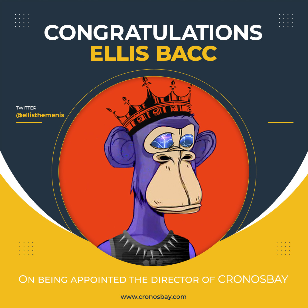 CronosBay's tweet image. 🎊Congratulation 🎈 to 
@ellisthemenis
on Joining the #CronosBay Platform.

To celebrate we're giving away a 1000 #CRO #CronosNFT 
1⃣ ❤️&amp;amp;🔁
2⃣ Follow 
@CronosBay
 
 &amp;amp; 
@ellisthemenis 
 
3⃣ Tag 3 🙎‍♂️