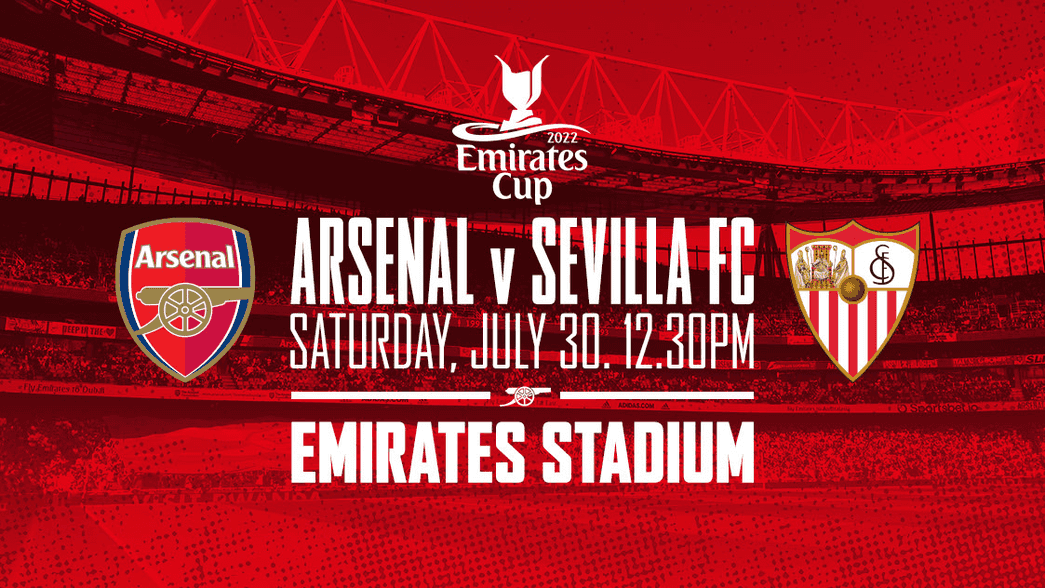 arsenalvsevilla's tweet photo. Arsenal vs Sevilla live stream, Date, TV channel, UK kick-off time for the Emirates Cup 2022 and how to watch Arsenal vs Sevilla match online.
🆚Arsenal vs Sevilla
🗓️30 Jul 2022
⏰12:30:00 GMT
🏟️ Emirates Stadium
#Sevilla #Arsenal #EmiratesCupFinal #EmiratesCup2022 #SevillaFC https://t.co/mc0m61K3wT