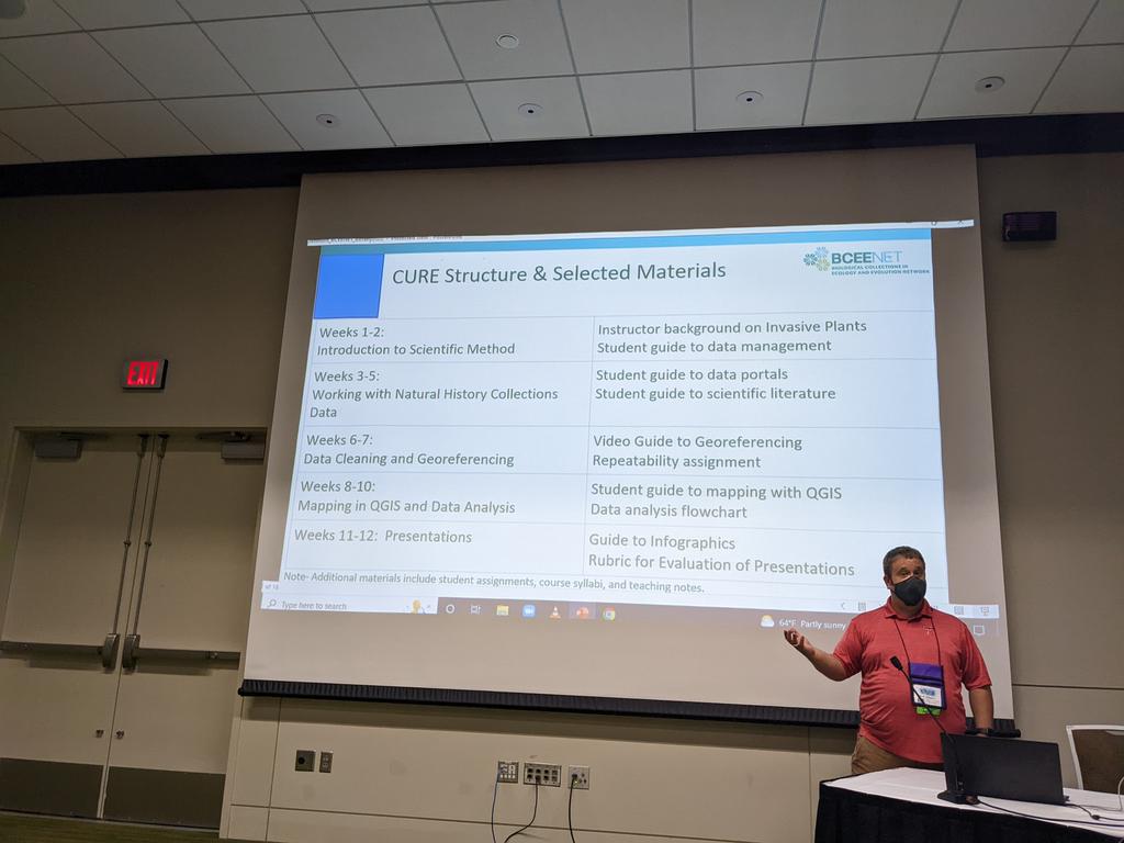 Great talk by <a href="/mossMatters/">Matt Johnson, PhD</a> way to have the CURE Matt! #Botany2022