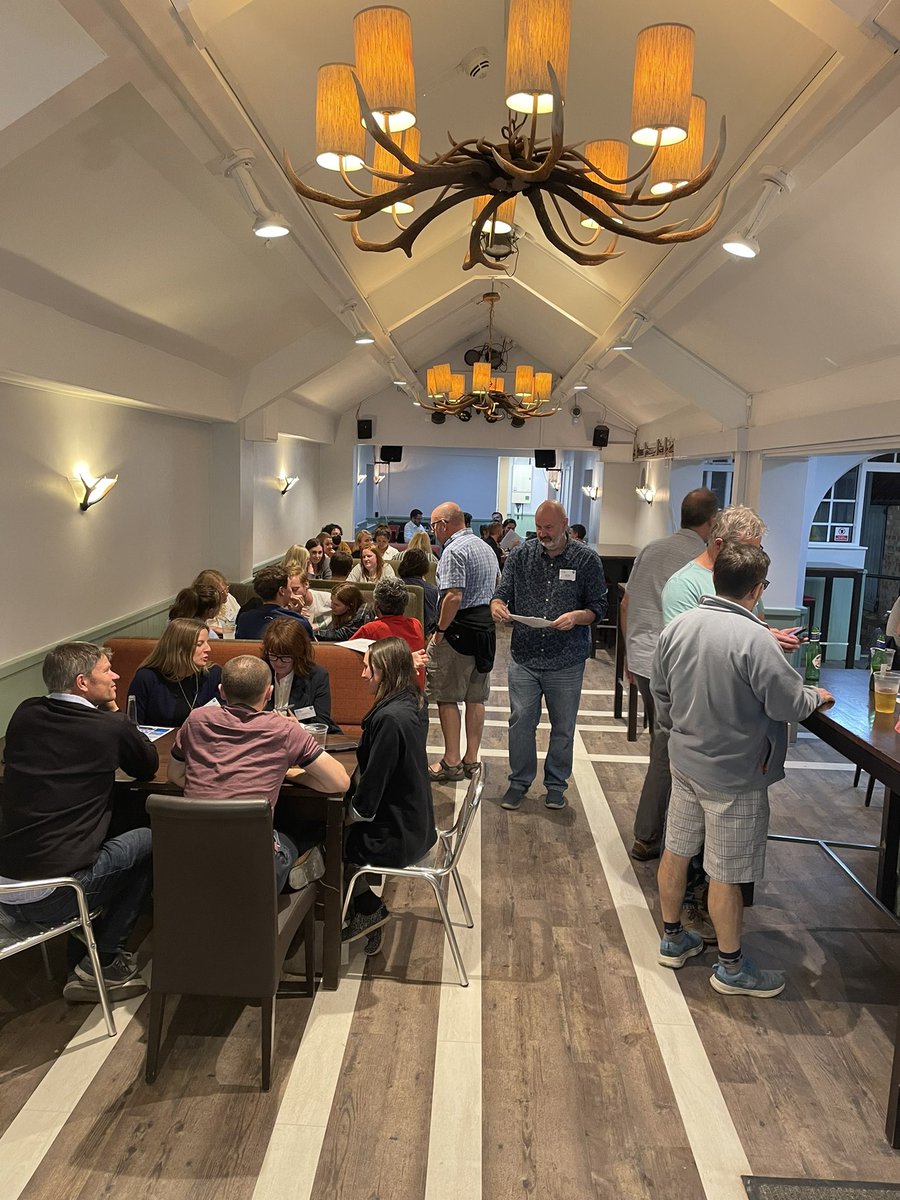 fsbi_symposium's tweet photo. Well, what a day - started with an authoritative overview of the impacts of warming on fish and fisheries by @johnkpinnegar, and ended with a pub quiz. In between, so much amazing #fishsci not only in the formal sessions but everywhere you looked on campus. And so many smiles…😊 https://t.co/zJ8B2yqd64