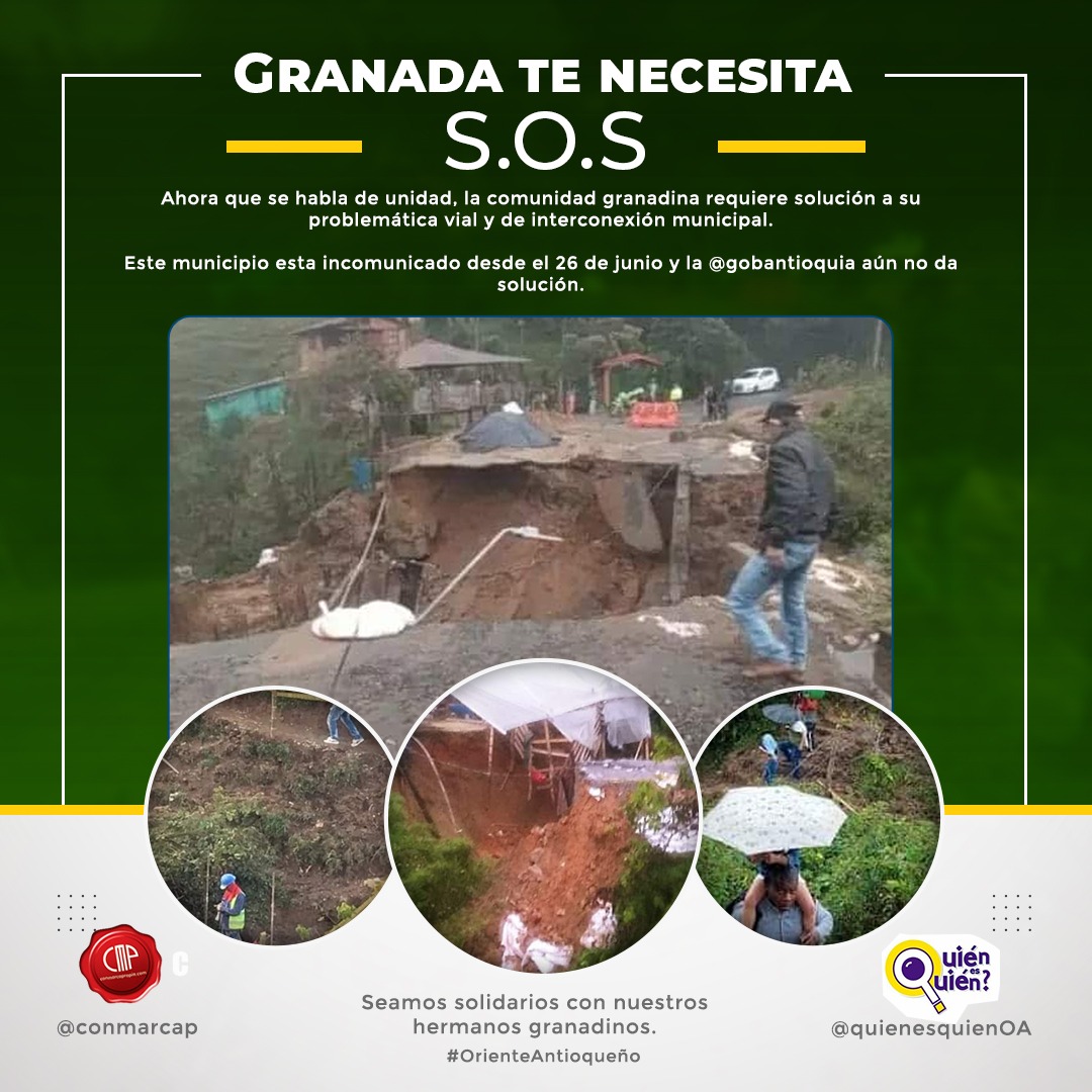 QuienEsQuienOA's tweet photo. Hoy @GobAntioquia prometió habilitar plazo vía Granada - autopista, para el 7 de agosto.
Comunidad inconforme dice que si el 1 de agosto no se ven avances significativos en la obra, habrá plantón de protesta.
#SOSGranada #OrienteAntioqueño https://t.co/P5omeW660E