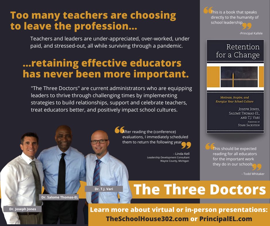 Principal_EL's tweet photo. We came! We slayed! We conquered on @DeTvch - Teacher retention and celebrating the brave act of Choosing to Stay during these difficult times! The system must do better! Next we head to Indiana to lift up educators there! Love to support your admins/schools! #3Doctors #Culture https://t.co/qhFVgFiXMG