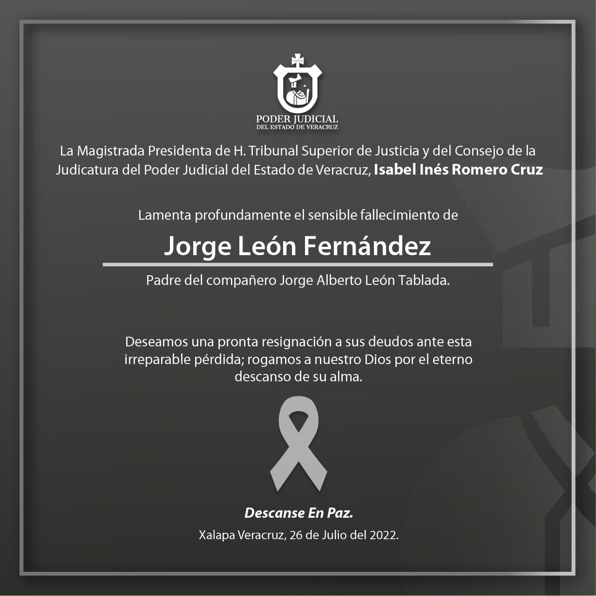 TSJVer's tweet photo. Descanse en paz. https://t.co/VtttqSXZqI