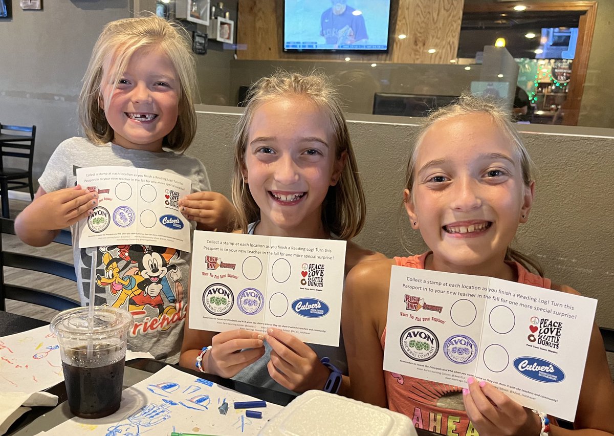 Jackie Hock (@jhock315) on Twitter photo We finally turned in our first reading page. Stamp courtesy of <a href="/AvonBrewingCo/">AvonBrewingCompany</a>. The smiles say it all! Already started on our second pages. Trip to DC tomorrow will help get another sheet done! <a href="/HeritageElemen2/">Avon Heritage Elementary</a> @AEast_Holzhauer <a href="/AVONELC/">Avon Early Learning Center</a> <a href="/AELCEASTBooster/">AELC and East Boosters</a> We finally turned in our first reading page. Stamp courtesy of <a href="/AvonBrewingCo/">AvonBrewingCompany</a>. The smiles say it all! Already started on our second pages. Trip to DC tomorrow will help get another sheet done! <a href="/HeritageElemen2/">Avon Heritage Elementary</a> @AEast_Holzhauer <a href="/AVONELC/">Avon Early Learning Center</a> <a href="/AELCEASTBooster/">AELC and East Boosters</a>