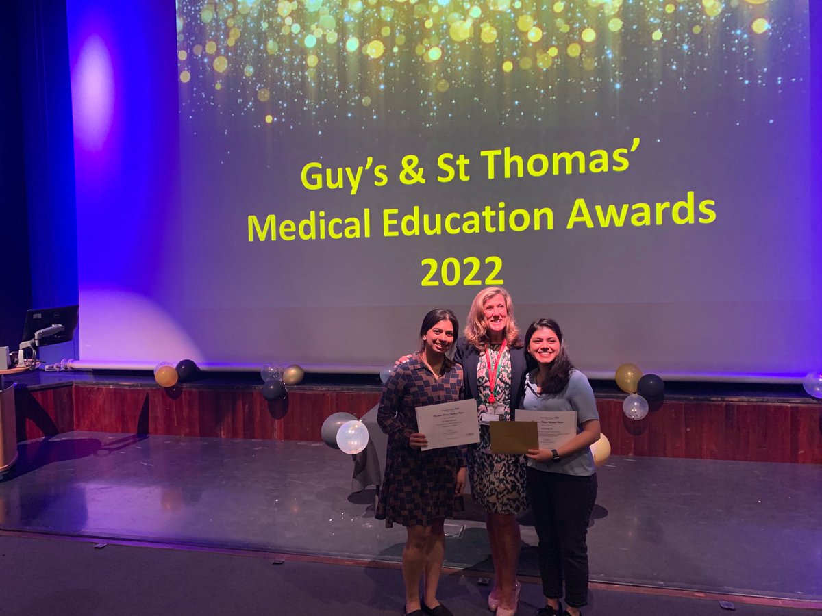 fatimafali's tweet photo. Incredibly grateful to have won the clinical excellence prize at the @GSTTnhs Medical Education Awards!! Such a wholesome evening to bring an end to F1 - thank you to the wonderful mentors and colleagues that I’ve been lucky to learn from! https://t.co/9djAdl2VJ0