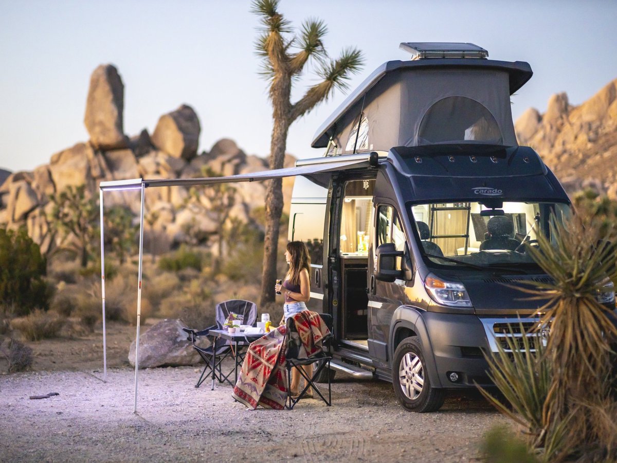 GoodSam's tweet photo. Are you more of an early bird or a night owl? We're having a 𝗴𝗼𝗼𝗱 time either way in this Class B from #GoodSamRVRentals 😇 https://t.co/PreAR4pshO