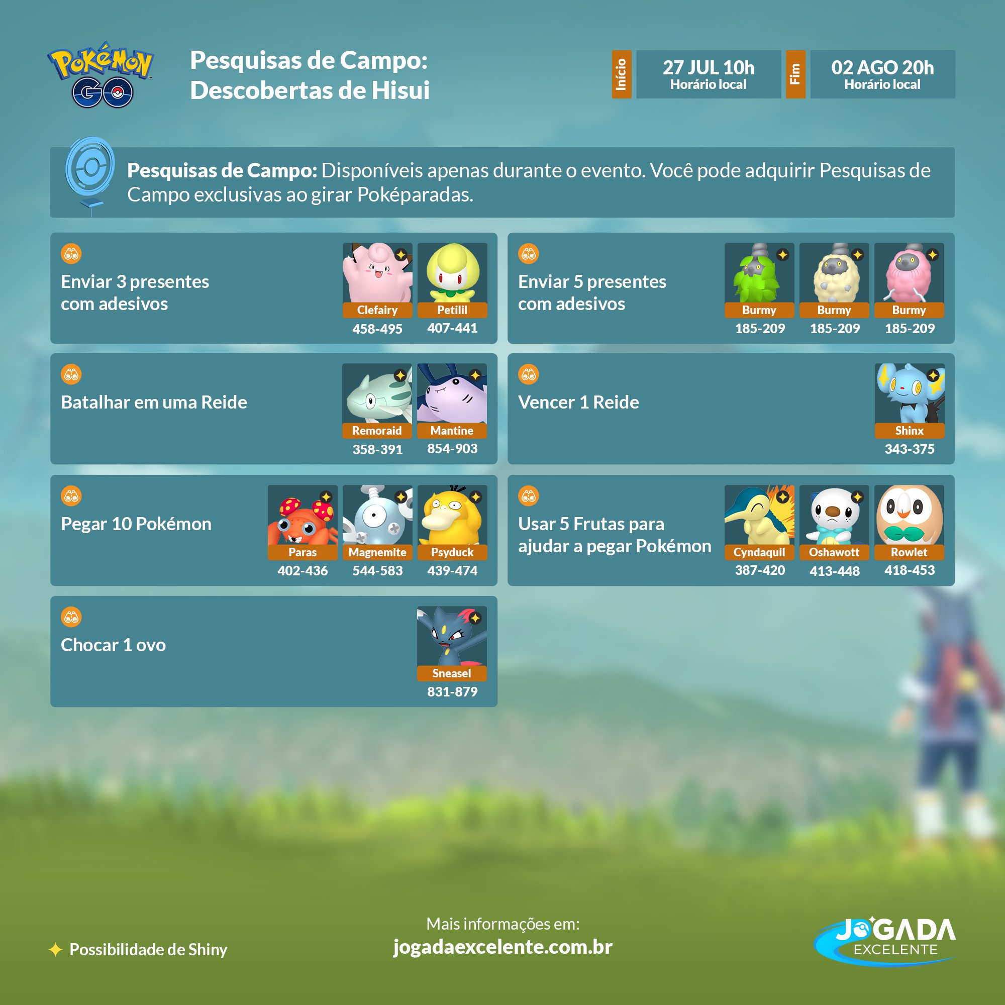 Voltem no tempo com o evento Descobertas de Hisui – Pokémon GO