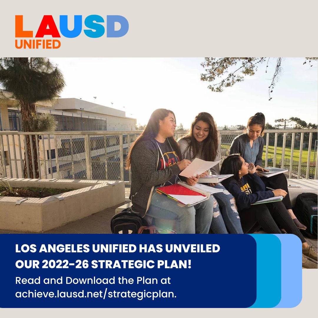 LASchools's tweet photo. .@LASchools has unveiled our 2022-26 Strategic Plan! Read and download the Plan at https://t.co/xyKyvhFTRS.
-
¡@LASchools dio a conocer nuestro Plan Estratégico 2022-26! Lea y descargue el Plan en https://t.co/xyKyvhFTRS. https://t.co/tAtZP71Fmh