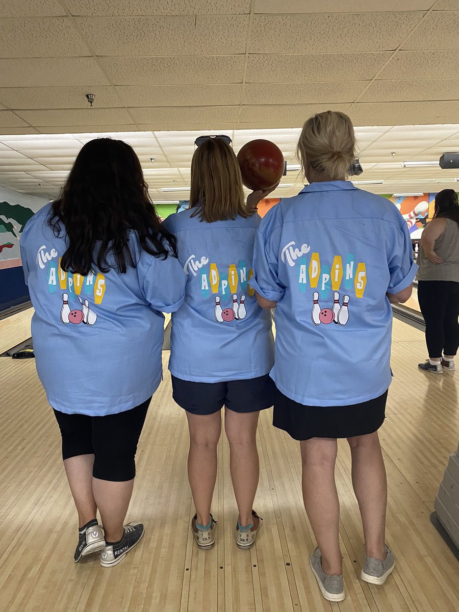 We may not be the best bowlers, but we know how to bowl in style! Thank you <a href="/emilybCISD/">Emily Bedwell</a> for the shirts! Missing <a href="/JolynCaddell/">Jolyn Caddell</a> ! <a href="/MaryStults_ISES/">ISES.Principal</a> <a href="/MandyEpley/">Mandy Epley</a> <a href="/KristaMoffatt/">Krista Moffatt</a> @ComalLueck <a href="/hanna_schramm/">Hanna Schramm</a>
