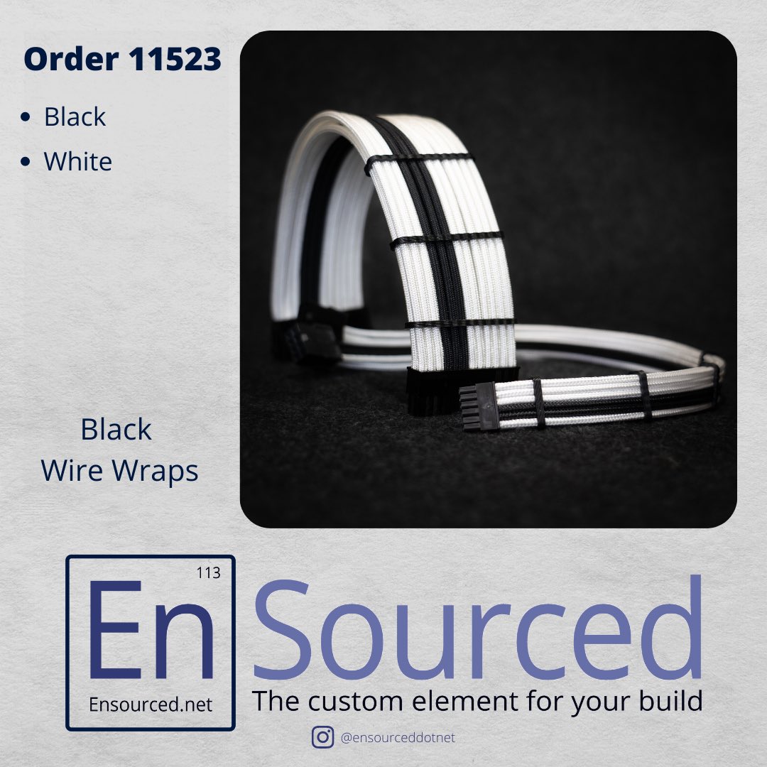 Thanks for order 11523 including a 12pin RTX adapter! #ensourcedblack #ensourcedwhite #cablemanagement #cablesleeving #customcables #sleevedcables #handmade #pcbuild #pcjewelry #pcmasterrace #pcmodding #pcmods #pcmr #psucables