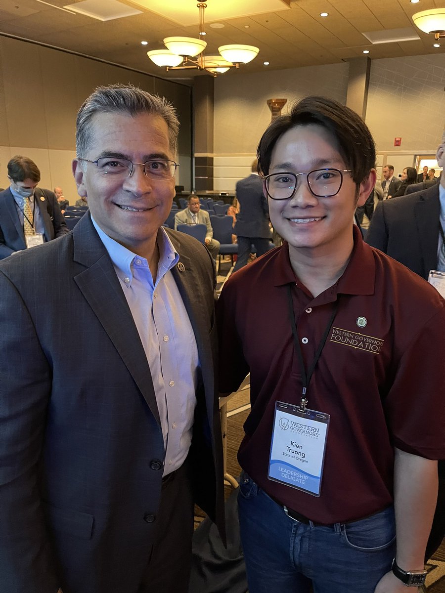 Excited to meet <a href="/SecBecerra/">Secretary Xavier Becerra</a> today and to express my gratitude for his leasdership on the recent establishment of the 988 Suicide and Crisis Lifeline, as well as his commitment to expand access to behavior health and telehealth services to rural parts of the country.