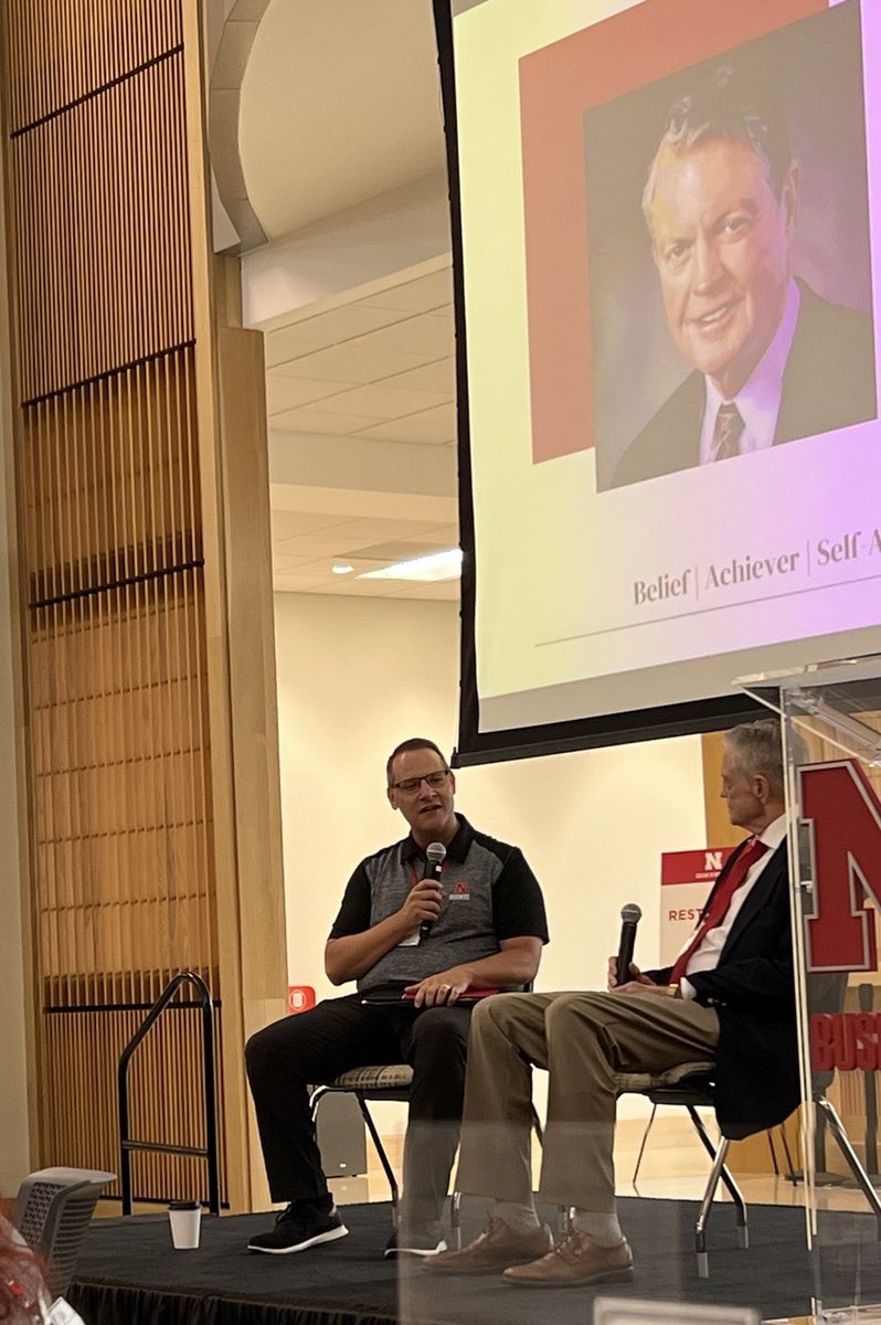 TimHodges402's tweet photo. Add up the achievements of these two guys and you get 255 wins, 3 national championships, and 6 years in Congress!

Honored to interview Tom Osborne at our CSI conference about his storied career and his friendship with Don Clifton. 

@UNLStrengths @NebraskaBiz @CliftonStrength https://t.co/Th2wMWeQpt